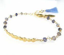 Fineline by Katahati Armband Cempaka, Iolit, blau gold