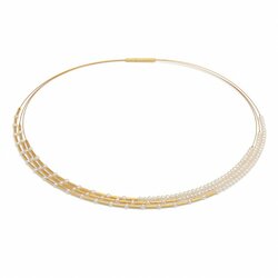 Bernd Wolf Schmuck Collier Clea, Perle, goldplattiert