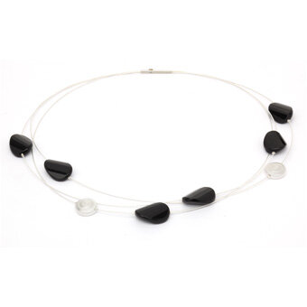 Facia Collier, silber/Onyx