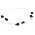 Facia Collier, silber/Onyx