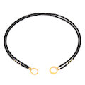 Bernd Wolf Loop Kette, Onyx, goldplattiert, ohne Schließe