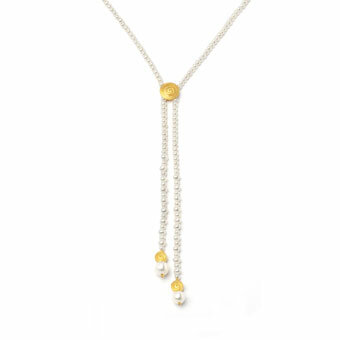 Perl-Collier Yoru, goldplattiert
