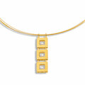 Seilcollier Quatrio mit Perle, goldplattiert