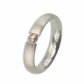 Ring Enas, silber mit rosa Perle