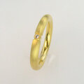 Diamant-Ring Carisia, goldplattiert 