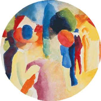 Macke, mit gelber Jacke, 08