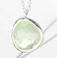 Campur Schmuck Kette Nugget Prehnit, silber