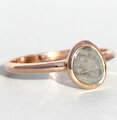 Campur Schmuck Ring Nugget Labradorit, rosévergoldet