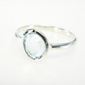 Campur Schmuck Ring Nugget Topas blau, silber