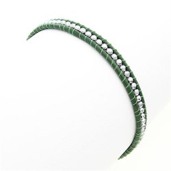 DUR Schmuck Armband Leder/Hämatit, grün