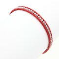 DUR Schmuck Armband Leder/Hämatit, rot