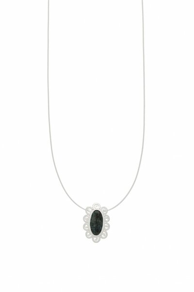 DUR Schmuck Kette mit Kyanit, Silber