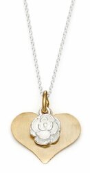 DUR Schmuck Herz/Rose, bicolor