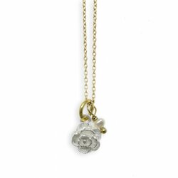 DUR Schmuck Kette Rose/Perle, bicolor