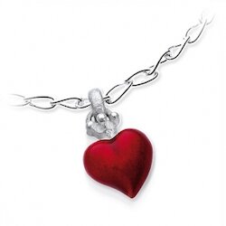Heartbreaker Armband Herz/Krone, rot