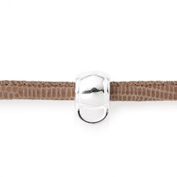 Heartbreaker Lederband, echse taupe, Einhänger glatt, 59cm