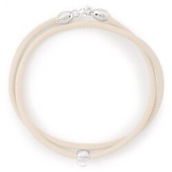 Heartbreaker Lederband, creme, 59cm