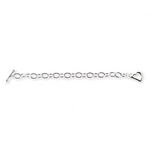 Heartbreaker Charms-Armband Herz-Knebelverschluss, 20cm 