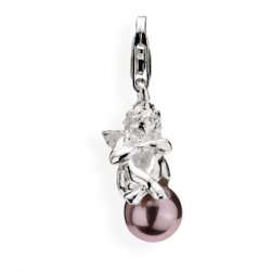 Charms Heartbreaker schlafender Engel, rosa Perle