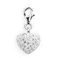 Charms Heartbreaker Herz, Zirkonia pavé, weiss 