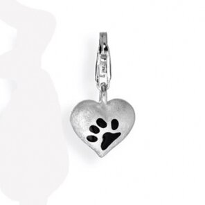 Charms Heartbreaker Herz/Pfote, schwarz