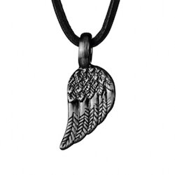 Heartbreaker Schmuck Kette Flügel black, klein