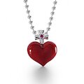 Heartbreaker Kette Herz/Kreuz, rot, klein