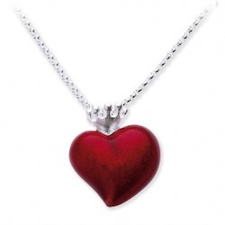 Heartbreaker Kette Herz/Krone rot, M