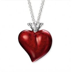 Heartbreaker Kette Herz/Krone rot, L