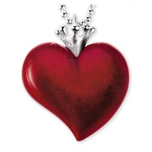 Heartbreaker Kette Herz/Krone rot, XL