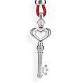 Heartbreaker Kette key to my heart Schlüssel, Lederband rot, Durchzieher