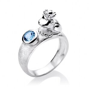 Heartbreaker Ring Froggy, blauer Topas