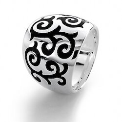 Heartbreaker Ring Marrakesh schwarz, breit