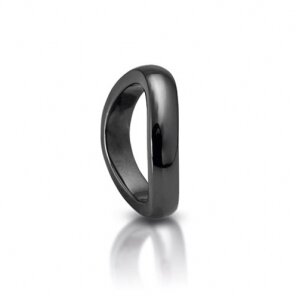 Heartbreaker Wellen-Ring black ruthenium