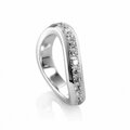 Heartbreaker Wellen-Ring silber/Zirkonia weiss