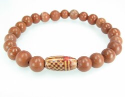 Herrlings Männerschmuck Armband Dolomit terra, 8mm, Holz