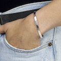 Jéh Jewels Armreif gehämmert, silber/Modelansicht