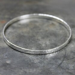 Jéh Jewels Armreif gehämmert, silber
