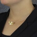 Jéh Jewels Kette 3D-bicolor Steg, silber/vergoldet, Modelansicht