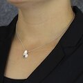 Jéh Jewels Kette mit Anhänger schwarz-weiß, silber/oxydiert, Modelansicht