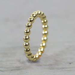 Jéh Jewels Ring Kugelmuster, goldfilled