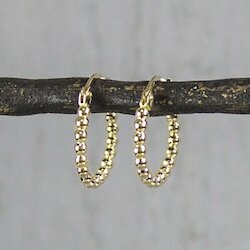 Jéh Jewels Creolen Kugelmuster, goldfilled