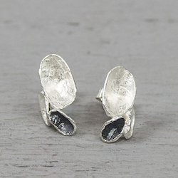 Jéh Jewels Ohrringe schwarz-weiß, silber/oxydiert