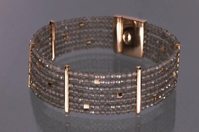 Lindenau Design Armband mehrreihig Mondstein roségold © Lindenau Design