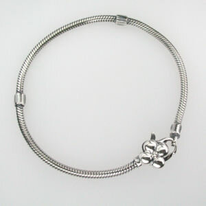 Armband Blumenverschluß, oxydiert, 19cm,