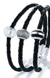 Lovelinks Starter-Armband Leder mit weißem Muranoglas-Bead