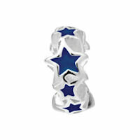 Lovelinks Bead Cool Star, Silber/Emaille, blau