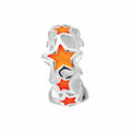 Lovelinks Bead Hot Star, Silber/Emaille, orange