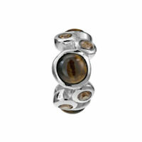 Lovelinks Bead Tigerauge/Zirkonia