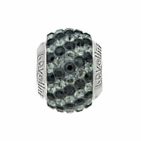 Lovelinks Bead Kristall, schwarz/grau